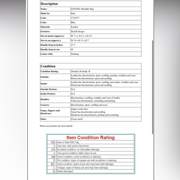 CHANEL Blue and White Crossbody Bag - Picture 10 of 10